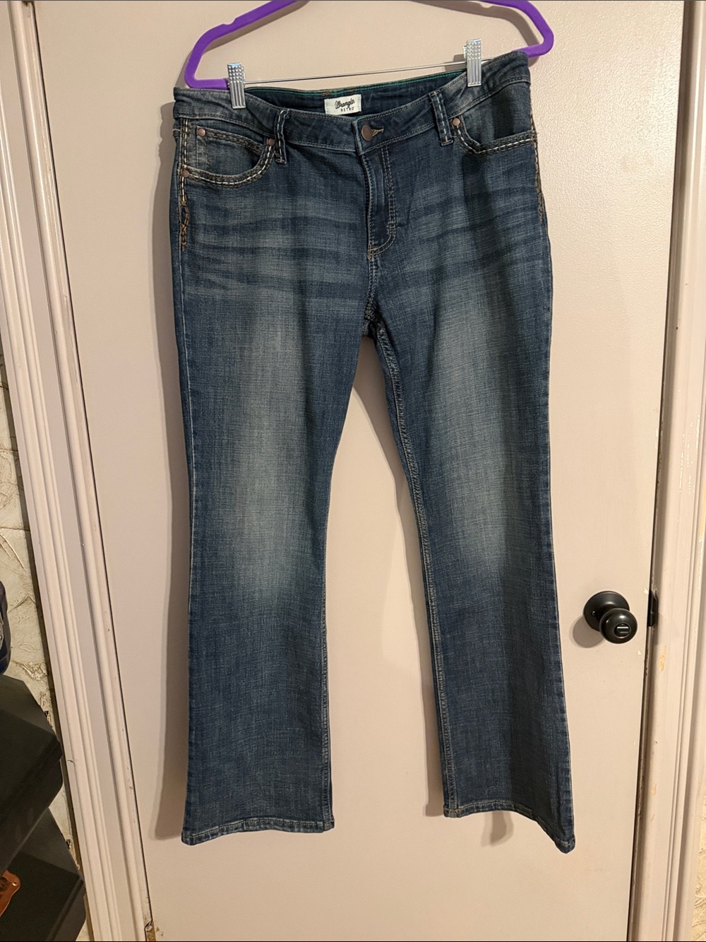 Women’s Boot Cut Jeans in Dark Blue - Comfortable Everyday Fit 15/32